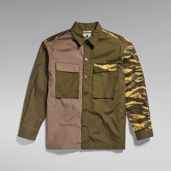 G-Star Raw D24297-D384 BOXY SHIRT-SHADOW OLIVE Verde