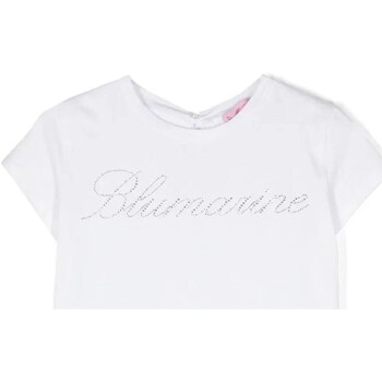 Textil Rapariga T-Shirt mangas curtas Miss Blumarine IA4050J5003 Branco
