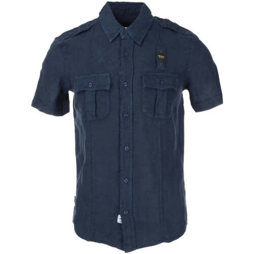 Textil Homem Camisas mangas comprida Blauer  Azul