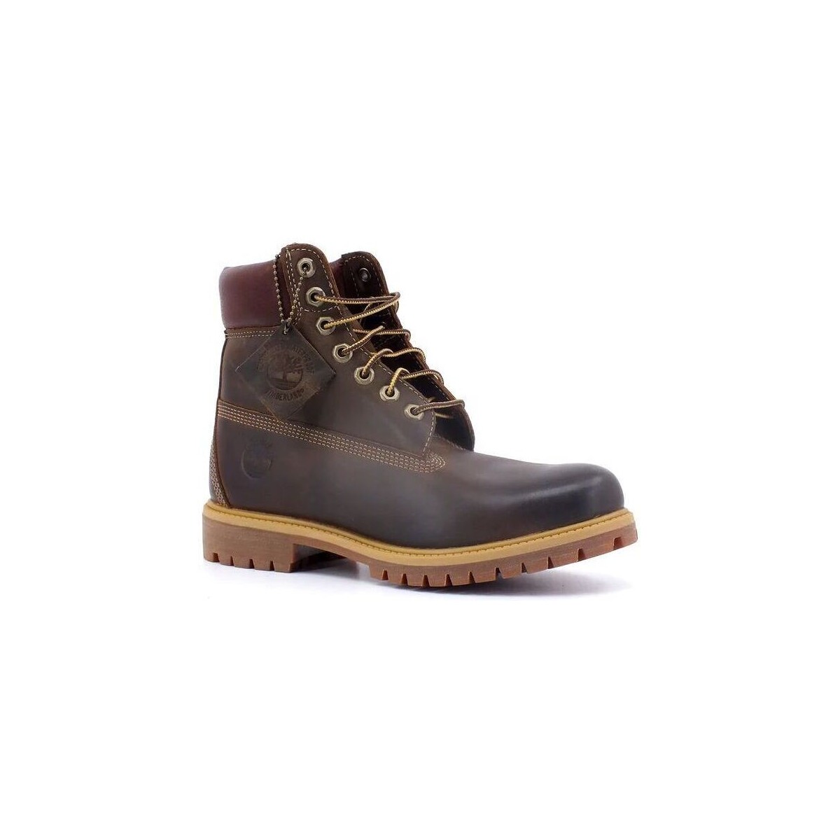 Sapatos Homem Botas Timberland TB027097214 - HERITAGE WATERPROOF-BROWN FULL GRAIN Castanho