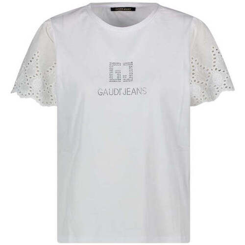 Textil Mulher T-shirts e Pólos Gaudi 411BD64039-2100-1-1 Branco