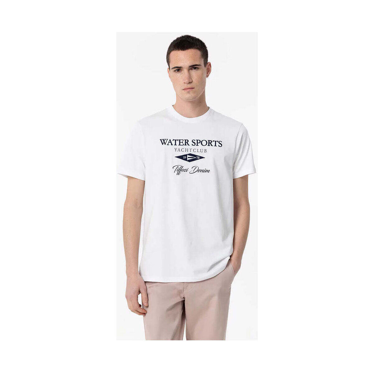 Textil Homem T-shirts e Pólos Tiffosi 10054324-001-1-1 Branco