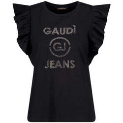 Textil Mulher T-shirts e Pólos Gaudi 411BD64032-2001-2-1 Preto