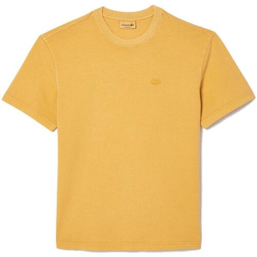 Textil Homem T-Shirt mangas curtas Lacoste noir  Amarelo