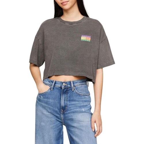 Textil Mulher T-shirts e Pólos Tommy Jeans  Cinza