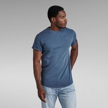 Textil Homem patchwork logo-print 3 4-sleeve T-shirt G-Star Raw D16396-2653 LASH-G305 VINTAGE INDIGO Azul