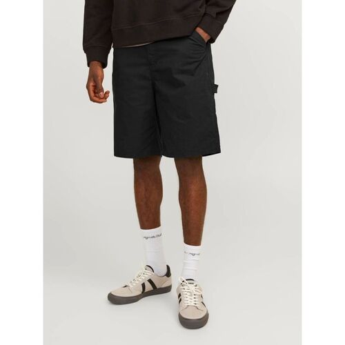 Textil Homem Shorts / Bermudas Jack & Jones 12232118 CARPENTER SHORT-BLACK Preto