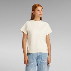 Textil Mulher T-shirts e Pólos G-Star Raw D24512-C812 RAGALAN-G286 ANTIQUE WHITE Branco