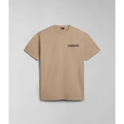 Textil Homem T-shirts e Pólos Napapijri S-KOTCHO NP0A4HTV-N1E BEIGE CORNSTALK Bege