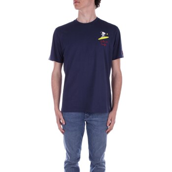 Textil Homem T-Shirt mangas curtas Mesas de centro de exterior TSHM001 Azul