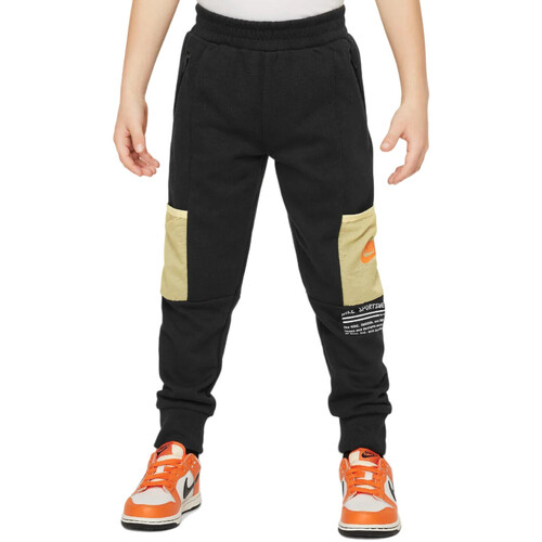 Textil Rapaz Calças branco Nike 86L752 Preto
