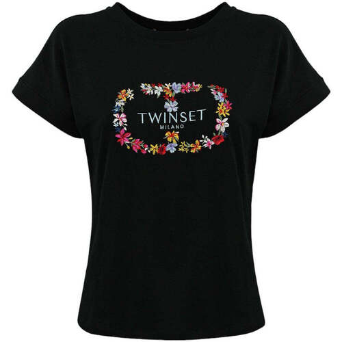 Textil Mulher T-shirts e Pólos Twin Set  Preto