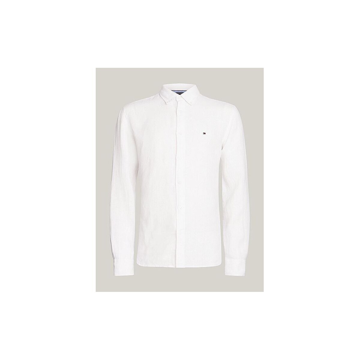 Textil Homem Camisas mangas comprida Tommy Hilfiger MW0MW34602-YCF OPTIC WHITE Branco