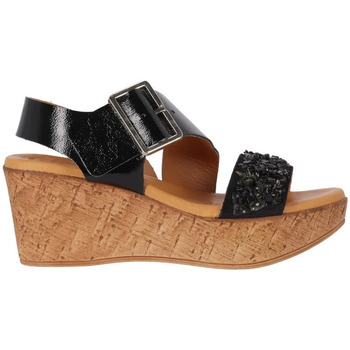 Sapatos Mulher Coleção Primavera / Verão Chika 10 Sandalias de Cuña  Monaco 01 Negro Preto