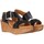 Sapatos Mulher Sapatos & Richelieu Chika 10 Sandalias de Cuña  Monaco 01 Negro Preto