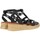 Sapatos Mulher Les Petites Bomb Chika 10 Sandalias de Cuña  Mudejar 03 Negro Preto