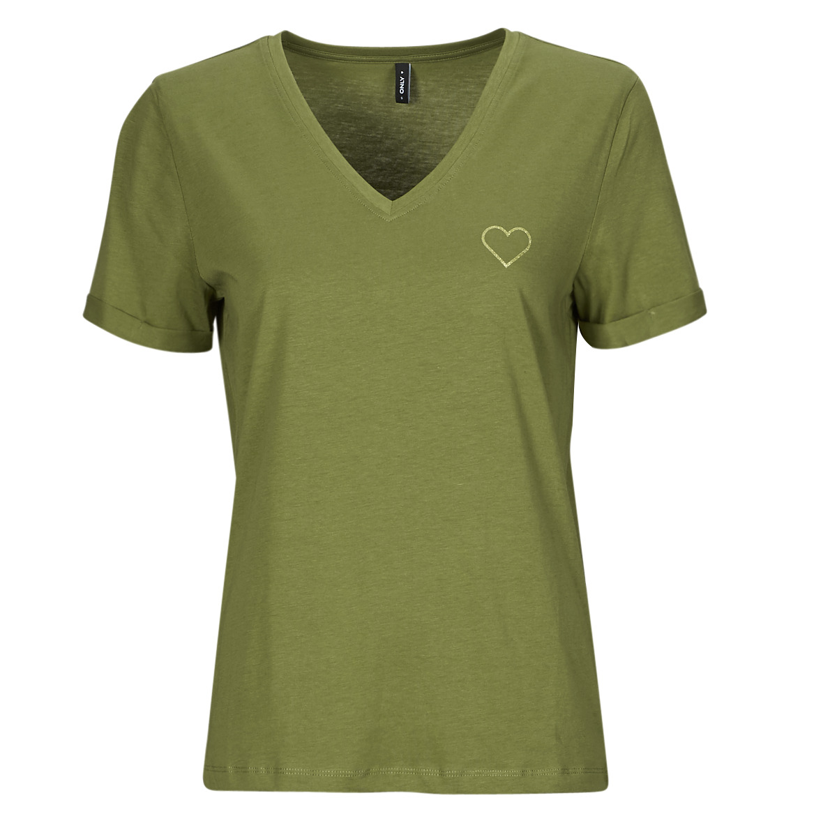 Textil Mulher T-Shirt mangas curtas Only ONLKITA Cáqui