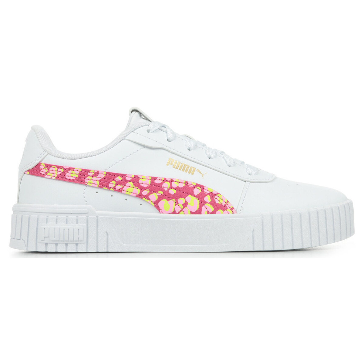 Sapatos Rapariga Sapatilhas Puma Carina 2.0 Animal Update Jr Branco