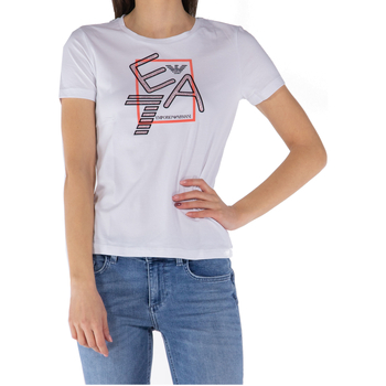 Textil Mulher T-Shirt mangas curtas Emporio Armani EA7 3DTT32-TJFKZ Branco