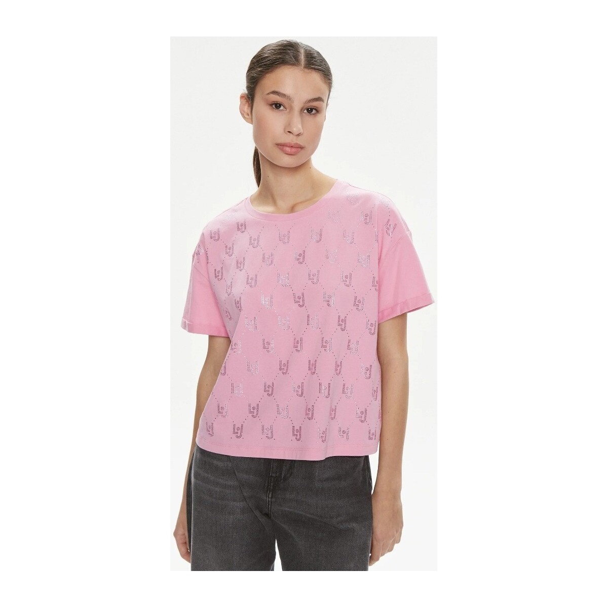 Textil Mulher T-shirts e Pólos Liu Jo MA4326J5904 Rosa