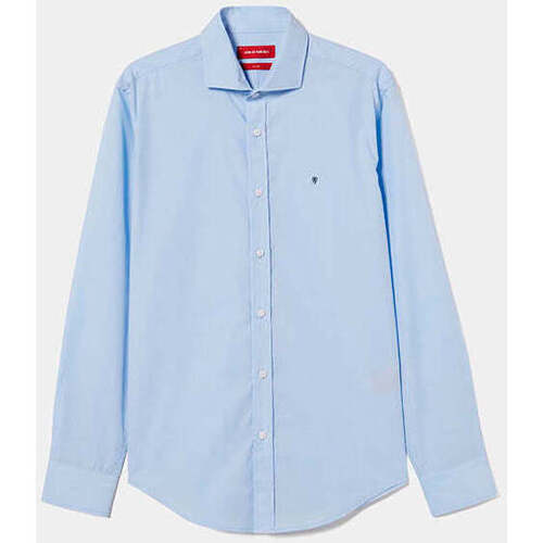 Textil Homem Camisas mangas comprida Mesas de jantar para jardim LP004113-510-3-1 Azul