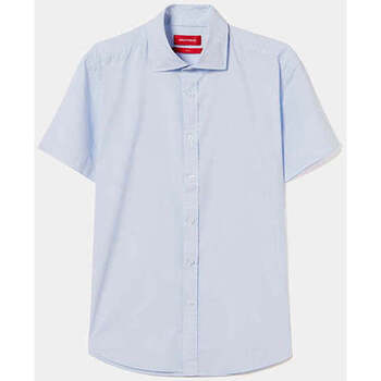 Textil Homem Camisas mangas comprida Botins / Botas Baixas LP004478-510-3-1 Azul