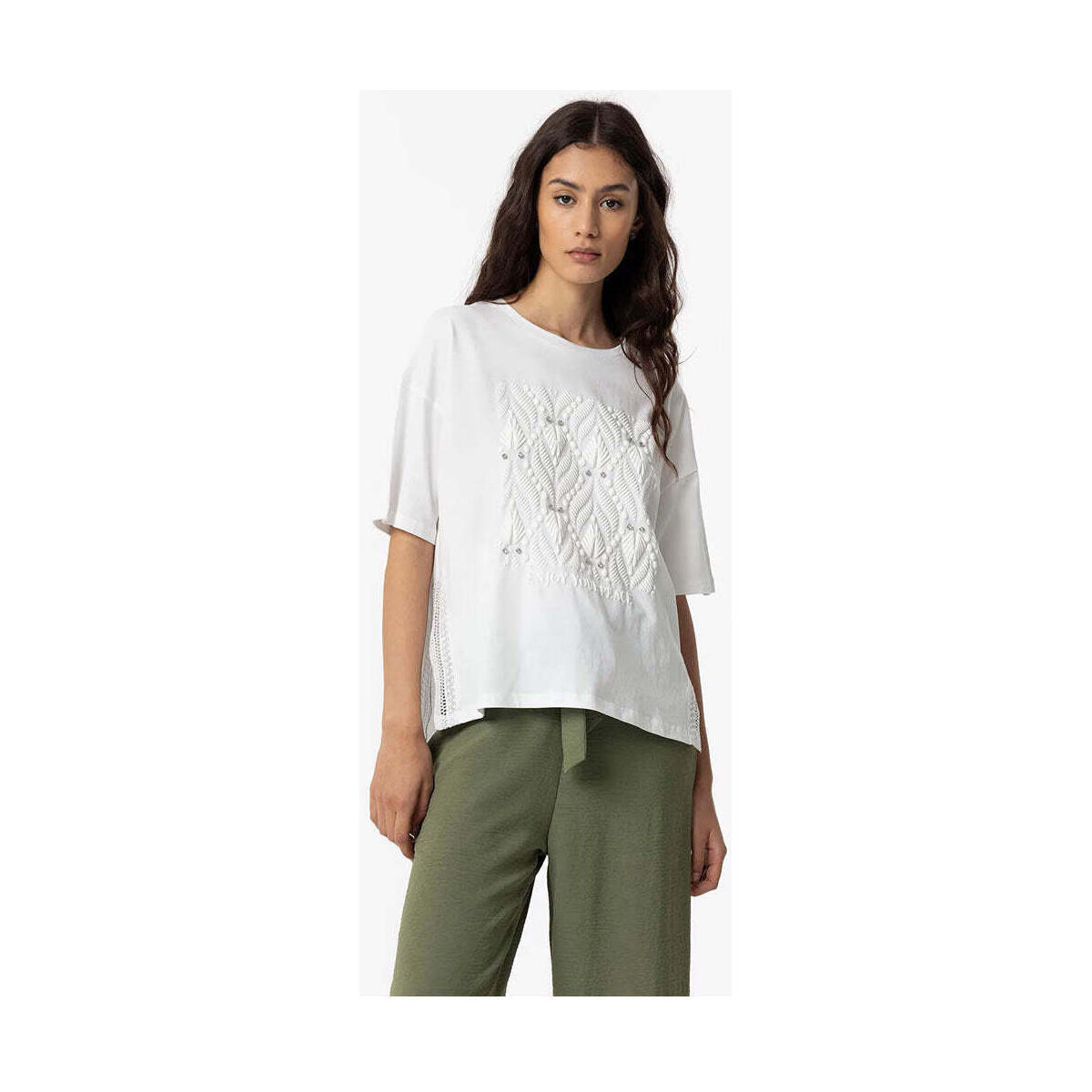 Textil Mulher T-shirts e Pólos Tiffosi 10054184-001-1-1 Branco