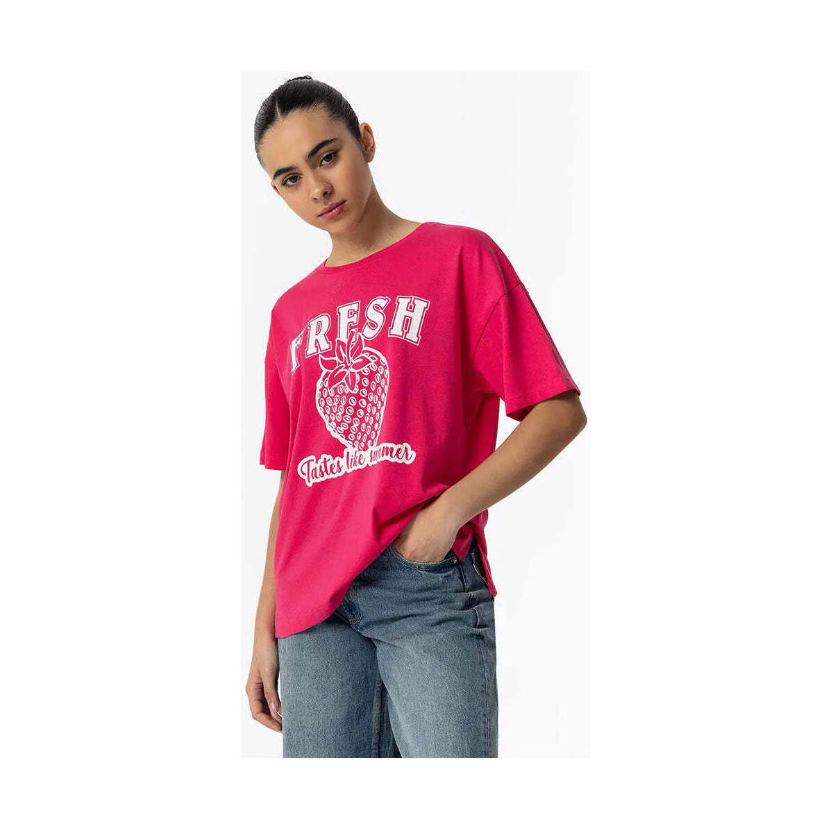 Textil Rapariga T-shirts e Pólos Tiffosi 10054204-641-9-25 Rosa
