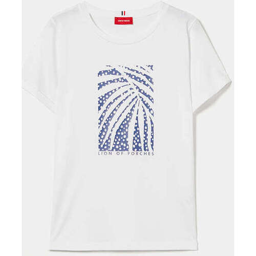 Textil Mulher T-shirts e Pólos Lion Of Porches LP004484-001-1-1 Branco