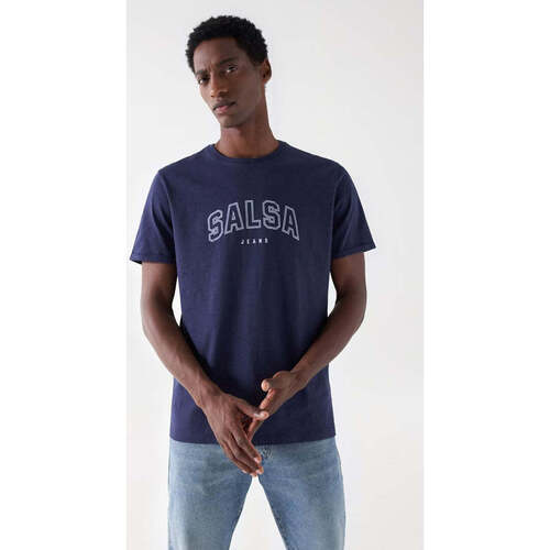 Textil Homem T-shirts e Pólos Salsa 21007980-830-3-1 Azul