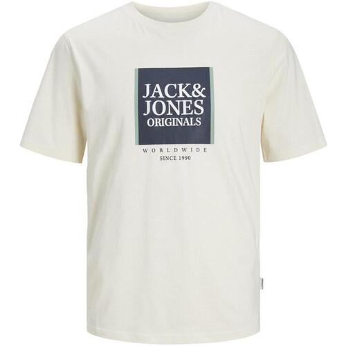 Textil Homem T-Shirt mangas curtas Jack & Jones  Amarelo