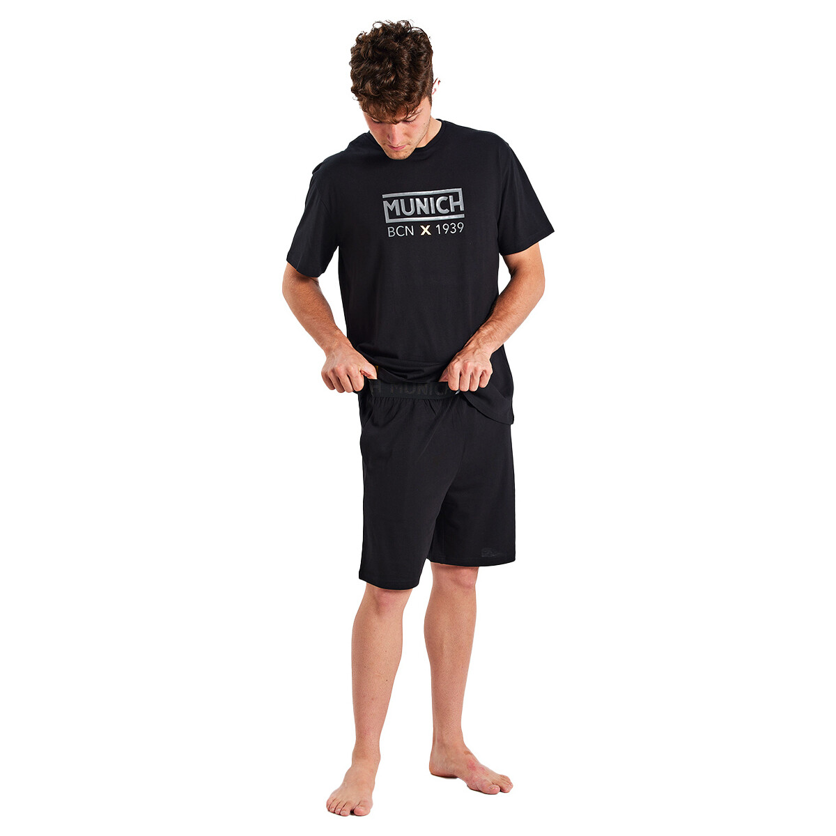 Textil Homem Pijamas / Camisas de dormir Munich MUEH0350 Preto