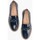 Sapatos Mulher Escarpim Pitillos Mocasines de mujer con plataforma en piel charol con adorno Azul