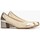 Sapatos Mulher Escarpim Pitillos Zapatos de salón de mujer con piel combinada con textil con Ouro