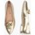 Sapatos Mulher Escarpim Pitillos Mocasines de mujer en piel charol con adorno cadena metálic Ouro