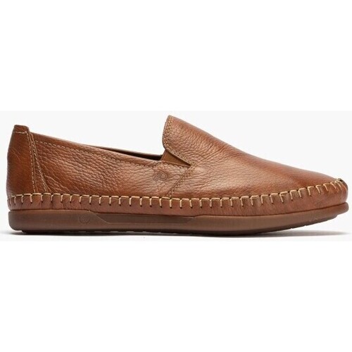 Sapatos Homem Alto: 6 a 8cm Pitillos Kiowa slip on piel hombre MARRON Castanho