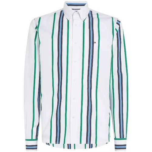 Textil Homem Camisas mangas comprida Tommy Hilfiger MW0MW34554 Verde