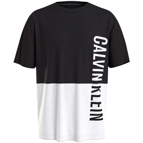 Textil Homem T-Shirt mangas curtas Calvin Logo Klein Jeans KM0KM00999 Preto