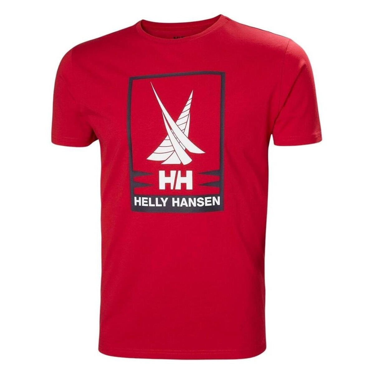 Textil T-Shirt mit Monogramm-Streifen  Vermelho