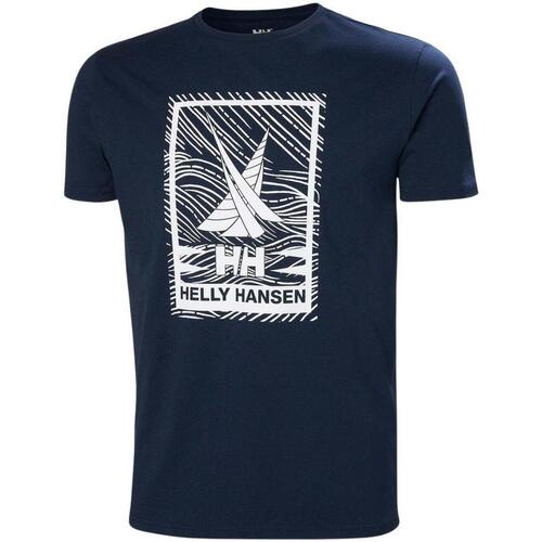 Textil Homem T-shirts & linnen för Herr från Parajumpers Helly Hansen  Azul