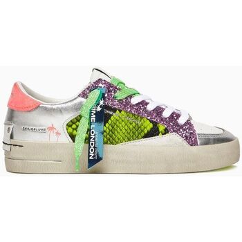 Sapatos Mulher Sapatilhas Crime London SK8 DELUXE 27109-PP6 WHITE/GREEN/VIOLET Branco