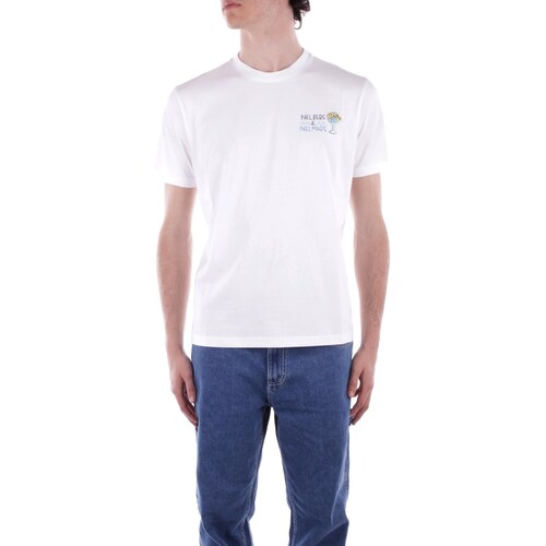 Textil Homem T-Shirt mangas curtas Linea Emme Marel POT0001 Branco