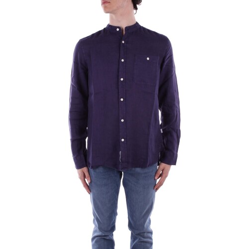 Textil Homem Camisas Hoodie comprida Woolrich CFWOSI0105MRUT3372 Azul