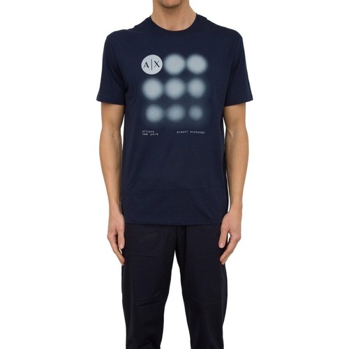 Textil Homem T-shirts e Pólos EAX 3DZTBHZJA5Z Azul