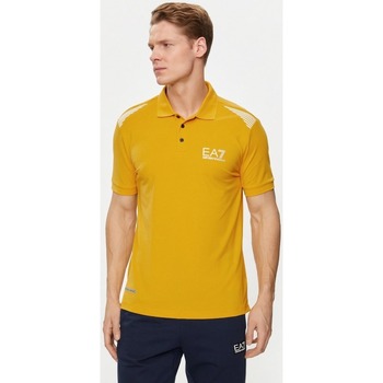 Textil Homem T-shirts e Pólos Emporio Armani EA7 3DPF51PJULZ Amarelo