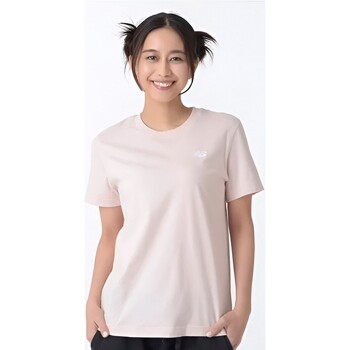 Textil Mulher T-Shirt mangas curtas New Balance 34273 ROSA