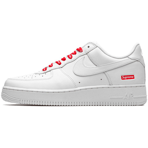 Sapatos Sapatos de caminhada Nike Air Force 1 Low Supreme White Branco