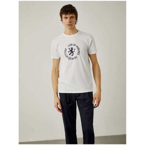 Textil Homem T-shirts e Pólos Botins / Botas Baixas LP004192-001-1-1 Branco