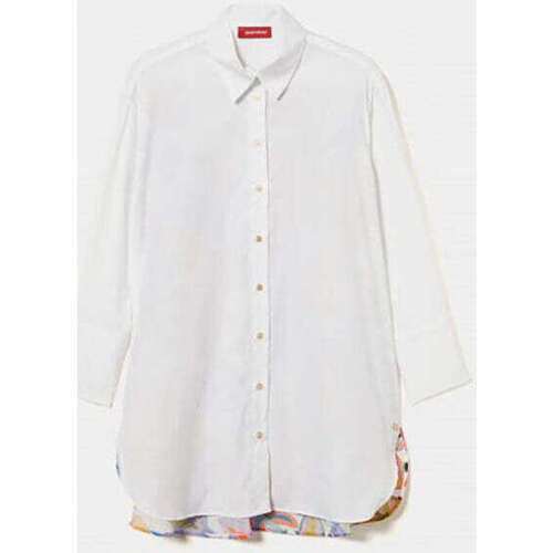 Textil Mulher camisas T-shirts e Pólos LP004246-001-1-31 Branco