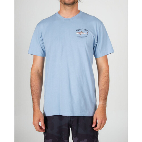 Textil fine Philipp Plein T-Shirt mit Kristallen Schwarz Salty Crew Bruce premium s/s tee Azul